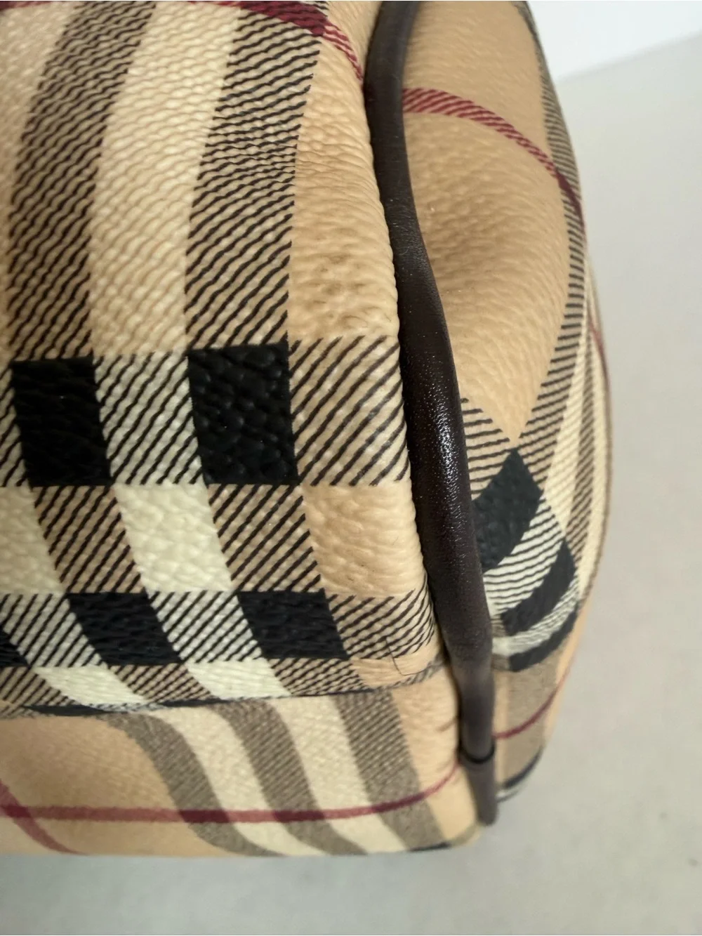 Burberry Haymarket Chocolate Check Chester Satchel
